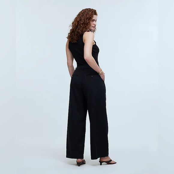 NWT Madewell The Tall Curvy Harlow Wide-Leg Pant in Drapey Twill - 2 - Black - Picture 4 of 10